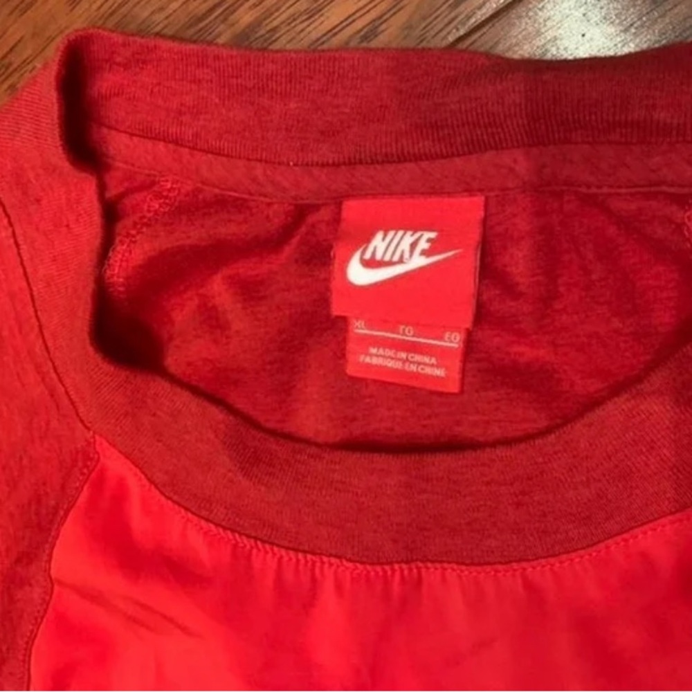 Nike Red Crew Neck Vintage Mesh Accent Athletic Top. L/XL. - Picture 4 of 6